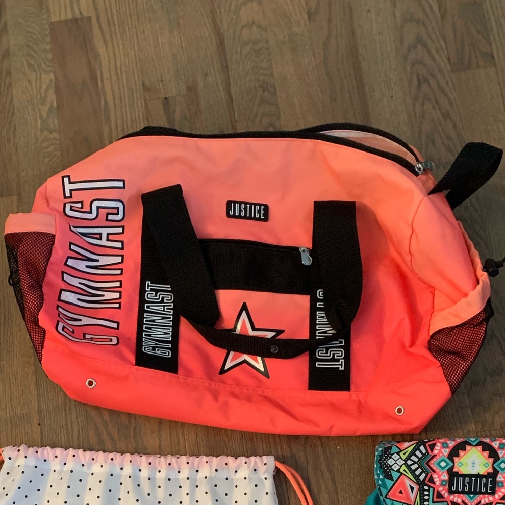 Justice gymnastics duffle bag